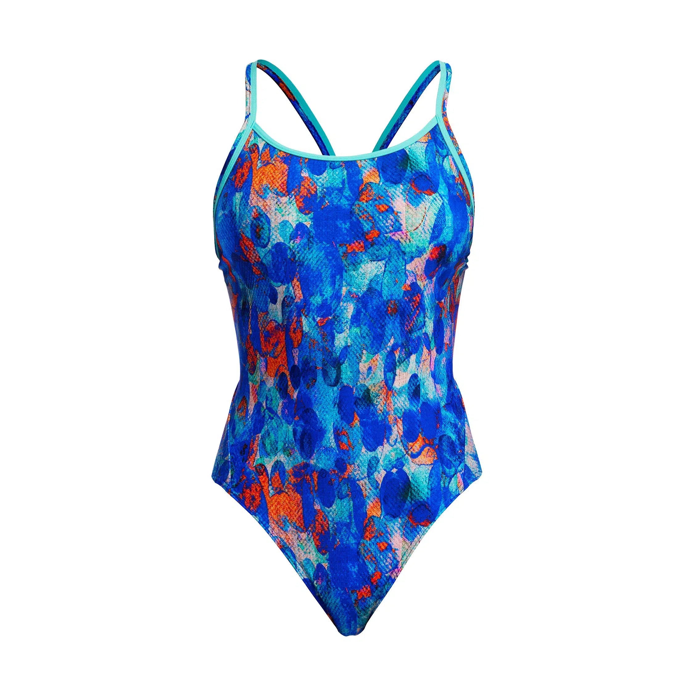 Funkita One Piece Diamond Back Paint Press Badpak Dames