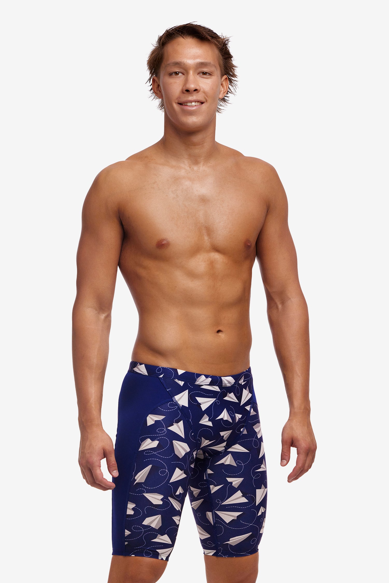 Funky Trunks Training Jammer Paper Plain Heren