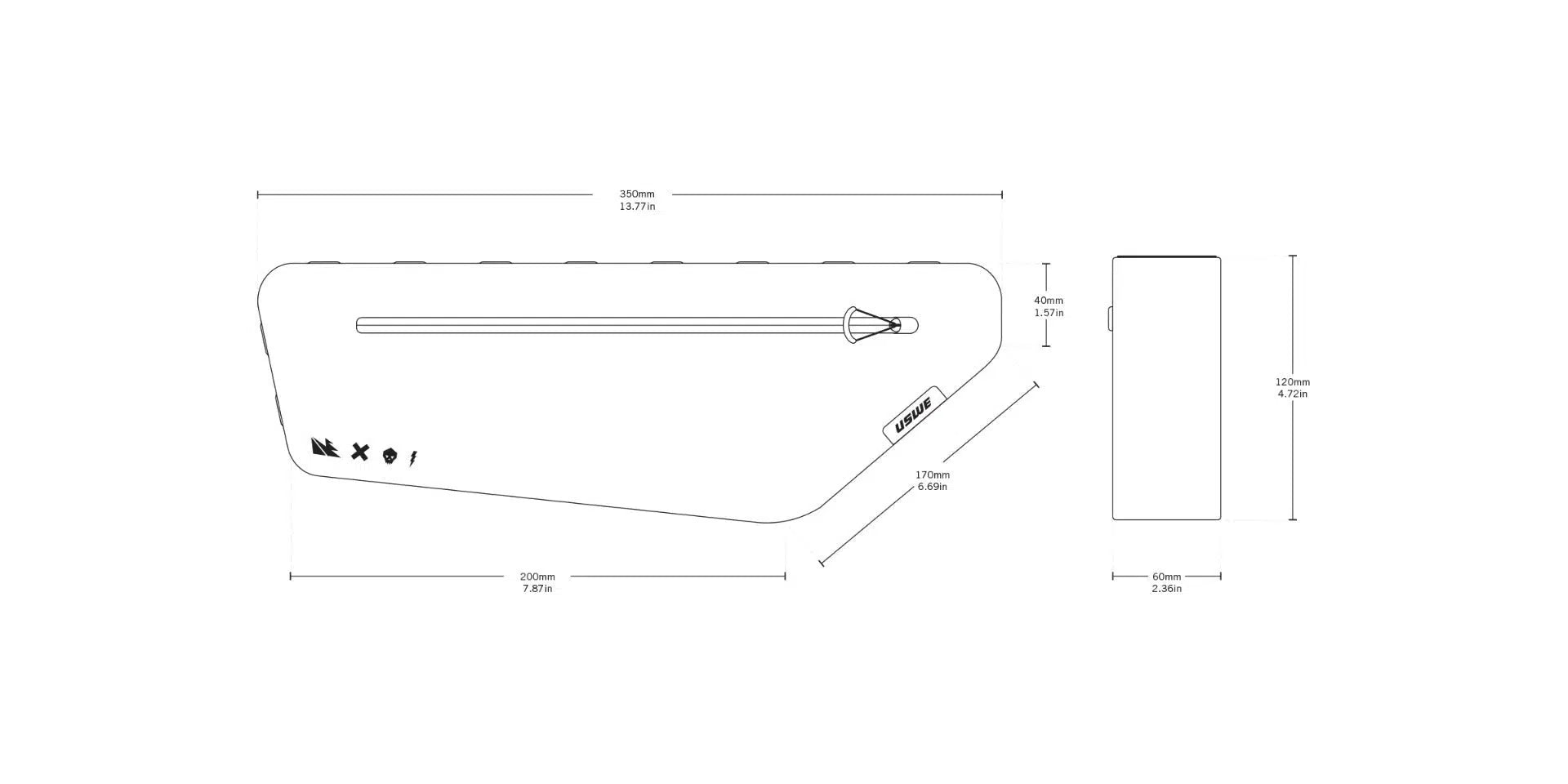 USWE Frame Tas Bikepacking